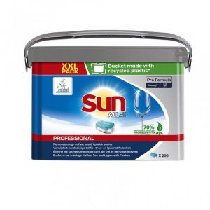 SUN PROFESSIONNEL - PASTILLES LAVE-VAISSELLE TOUT EN UN ECOLABEL - SEAU DE 200