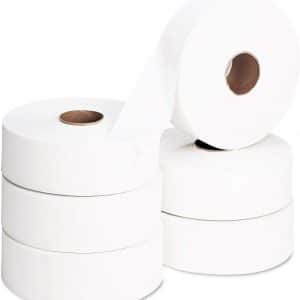 PAPIER TOILETTE MAXI JUMBO 2PLIS PURE OUATE BLANC ECOLABEL - COLIS DE 6