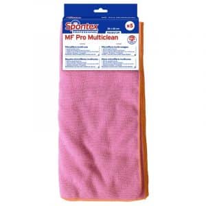 LAVETTE MICROFIBRE MF PRO MULTICLEAN ROSE PAQUET DE 5